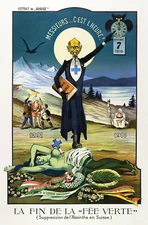 "End of Absinthe" Print Banning Absinthe Green Fairy Poster  - Gift