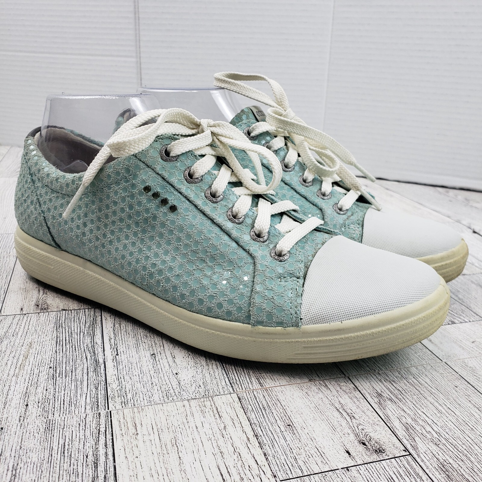 ECCO Hydra-Max Golf Shoes Womens Aqua Blue Leather | EU 40 (US 9 - 9.5)