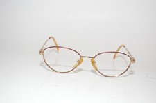 Seiko Eyeglasses Frames T035 Pure Titanium 50 18-135MM Gold Tone Ornate Arms