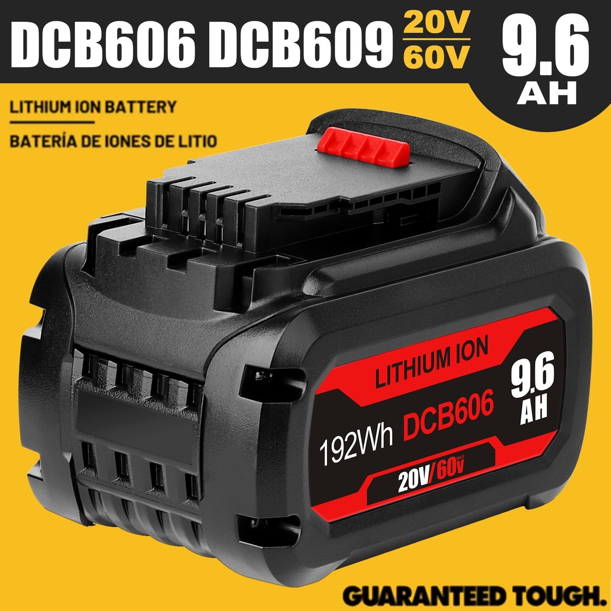 For Dewalt 20V/60V Max FLEXVOLT Lithium-ion Battery DCB606