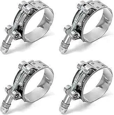 2" 304 Stainless Heavy Duty T-Bolt Turbo Intake Silicone Hose Clamps