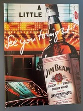 Jim Beam Kentucky Bourbon Whiskey Original 1988 Vintage Advert Werbung Reklame