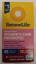ReNew Life Ultimate Flora Probiotic Women's Care Vegetarian Capsules - 60 Count