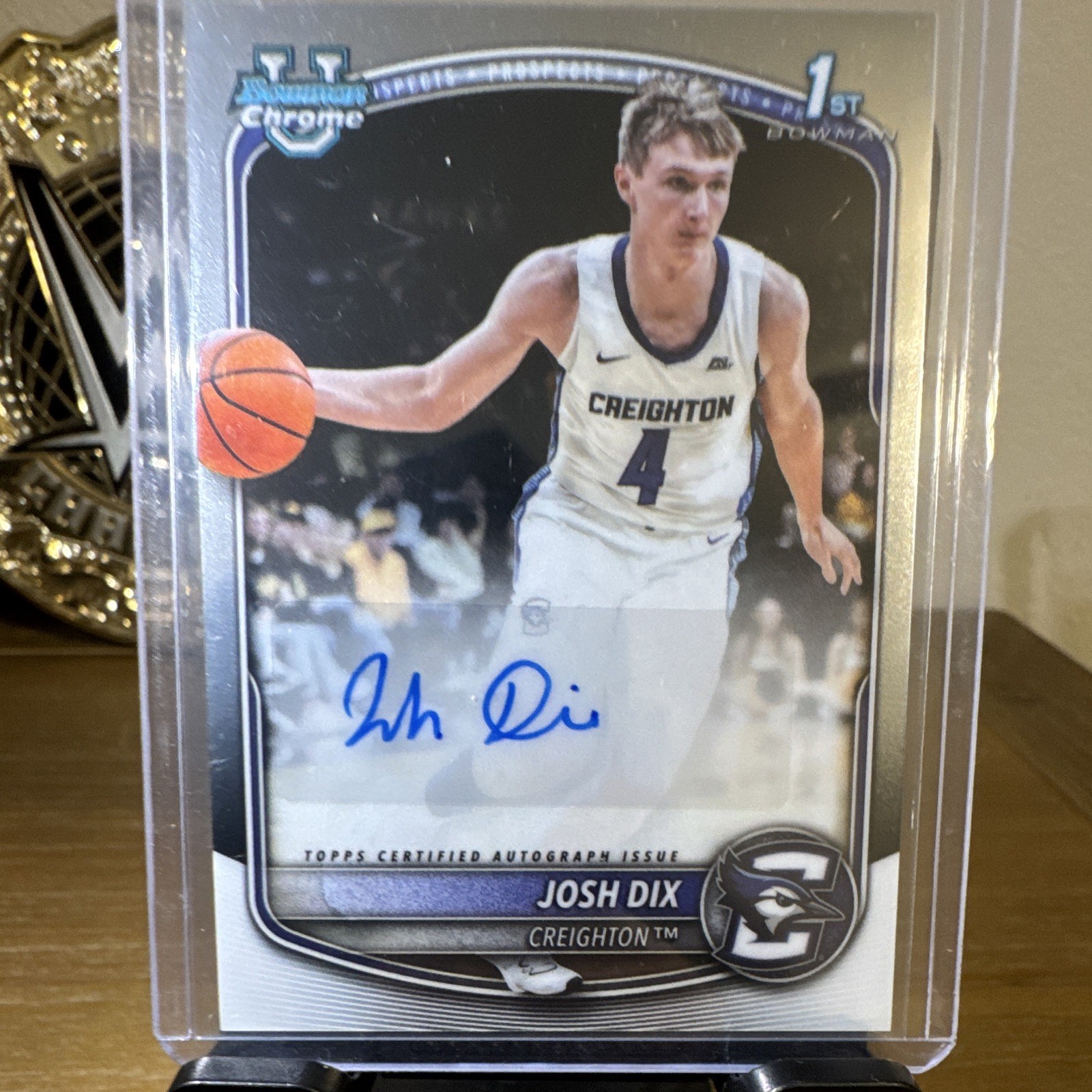 Topps 2025-26 Bowman Chrome Josh Dix Creighton 1st Bowman Auto CPA-JD