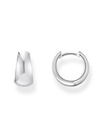 Thomas Sabo CR740-001-21 Bold - Silberne Trapez-Creolen 12 Mm Damen