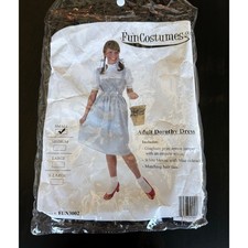 Fun Costumes Dorothy Wizard of Oz Adult Small Blue Gingham Halloween Costume