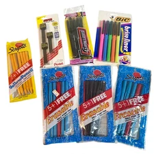Vintage 1980's 1990's Assorted Ink Pen Mixed Lot Paper Mate Eraser mate BIC New