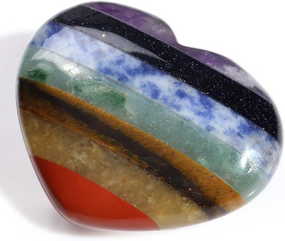 45 mm 0,8 Zoll 7 Chakra Kristall Herz Heilkristalle Chakra Stein Natur Chak