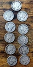 Mercury Silver Dimes (Lot Of 11)