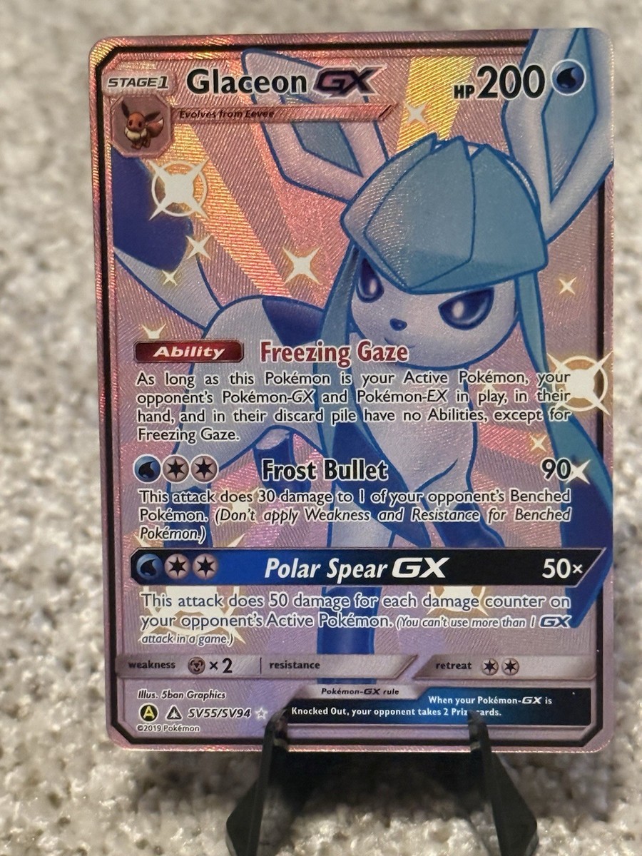 Glaceon GX Shiny Holo Rare Hidden Fates: Shiny Vault SV55/SV94 MINT | eBay Glaceon GX Shiny Holo Rare Hidden Fates: Shiny Vault SV55/SV94 MINT | eBay
