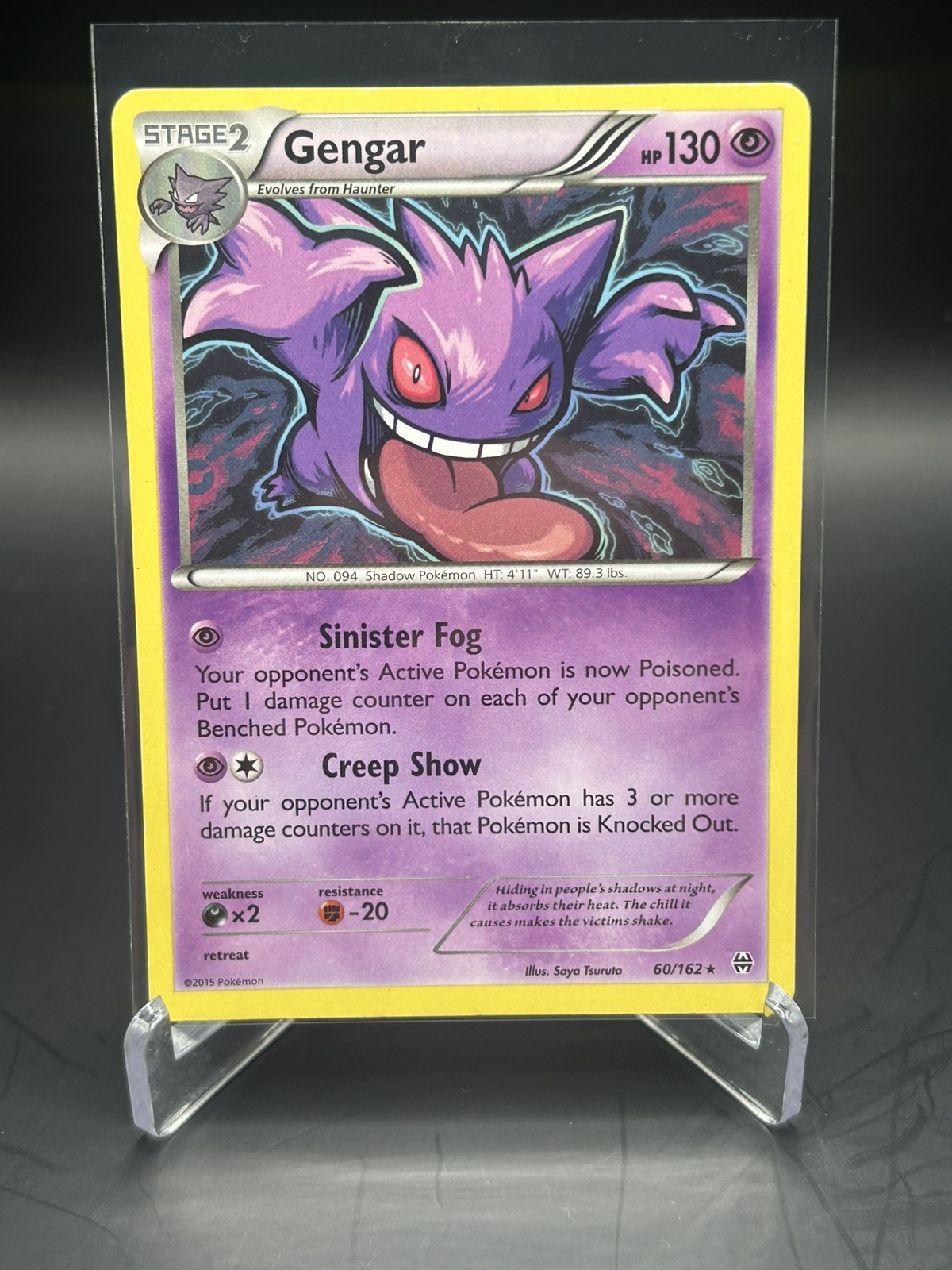 Gengar 60/162 - Rare Card Pokemon TCG 2015 HP (A)