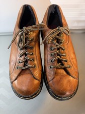 VTG Dr. Martens 9861 Platform Oxford Shoes Light Camel Brown Leather US men's 6