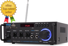 200W Bluetooth Compact Power Amplifier Wireless 2 Channel Audio Receiver with D
