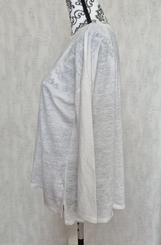 haut hartford taille 2/38/M maille fine blanc coton - Photo 2/4