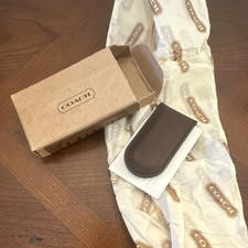 Coach Brown Leather Money Clip