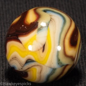 JABO HODS MARVELS AV Swirl Marble 23/32" Mint Hawkeyespicks sg