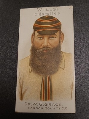 Wills - 'Cricketer Series 1901 (Vignette)' (1901) - Dr. W.G. Grace Posible PSA 7