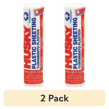 3.5 Mil Clear Plastic Sheeting 10 ft x 25 ft 2-Pack Utility Film Cover Drop