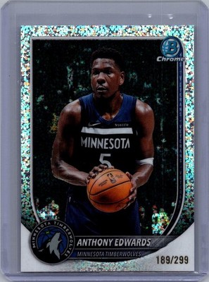 2025-26 Bowman #BCV-103 Anthony Edwards Chrome Speckle Refractors #/299