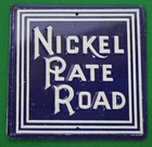 Vintage 1950’s Post Cereal Premium NICKEL PLATE ROAD Railroad Tin Sign NKP 3x3in