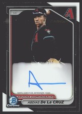 2024 Bowman Chrome #CPA-ADL Abdias De La Cruz Prospect Autographs AU