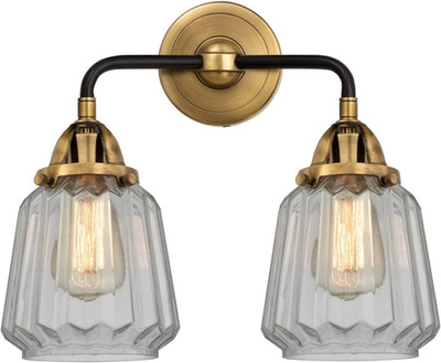 Nouveau 2 Collection LED Bath Vanity Light Fixture - 288-2W-BAB-G142