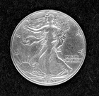 1943 Walking Liberty, silver Half-dollar, circulated, ungraded