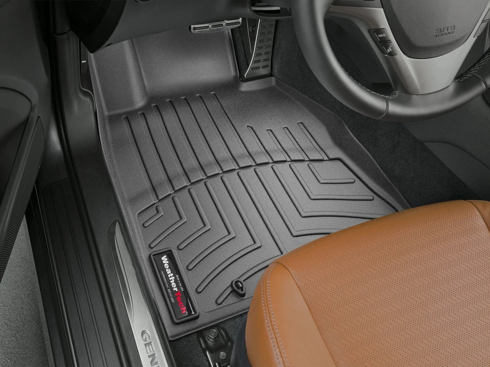 Alfombrillas WeatherTech FloorLiner para - Hyundai Genesis - 1ª fila negras Foto 2 de 4