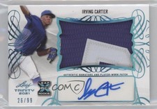 2021 Leaf Trinity Patch Platinum 26/99 Irving Carter #PA-IC1 Patch Auto 0a17