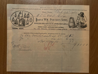 1882 illustrated letterhead manufacturer of lanterns