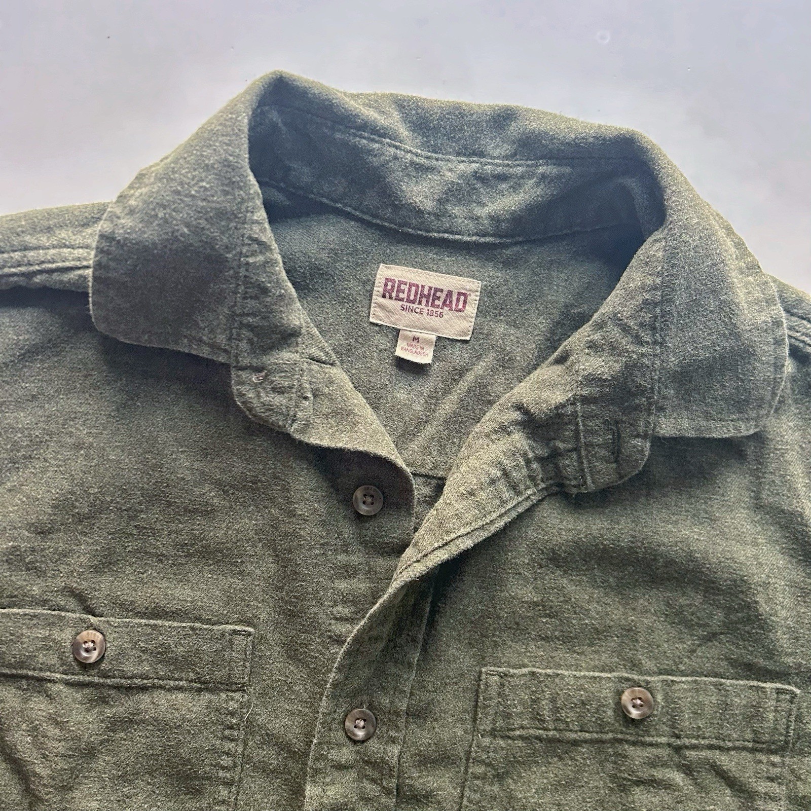 RedHead Green Solid Button Down Shirt Men’s Mediu… - image 3