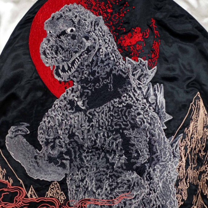 Godzilla x Switch Planning Sukajan Embroidered Bomber Jacket Japan Exclusive New image 4