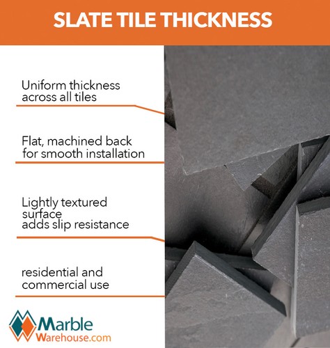 Brazilian Gray (Montauk Gray) Cleft Slate Tile + Free Shipping - Picture 30 of 33