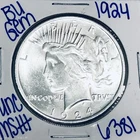 1924 BU UNCIRCULATED SILVER PEACE DOLLAR AUTHENTIC U.S. MINT FREE SHIPPING 6381