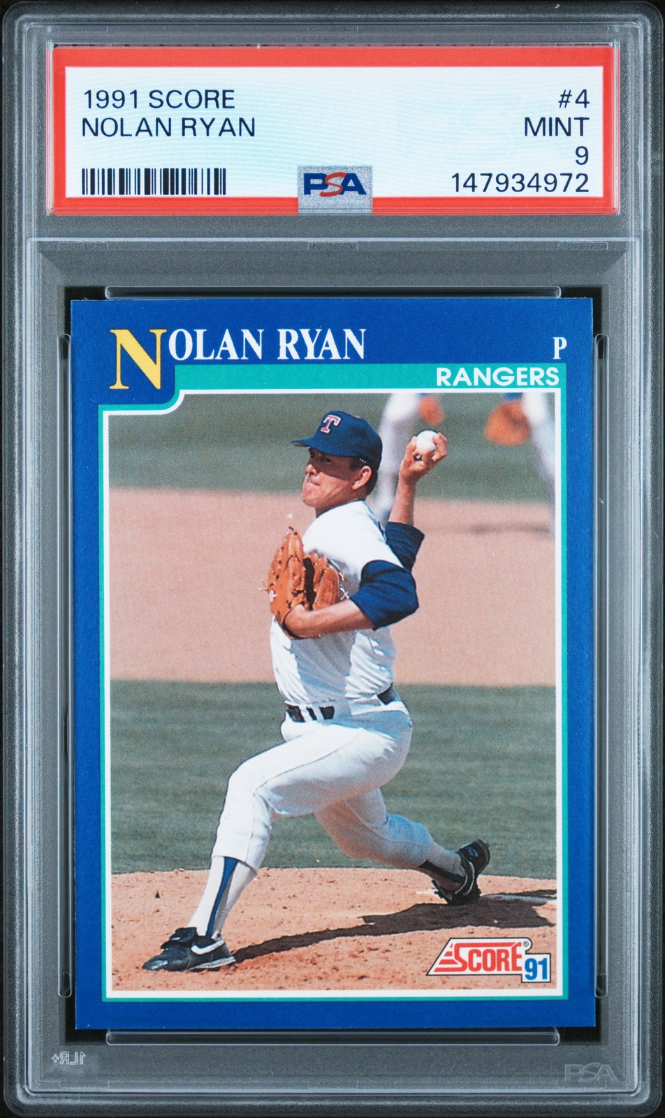 1991 SCORE #4 NOLAN RYAN PSA 9