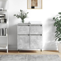 Sideboard Betongrau 60X35X70 Cm Holzwerkstoff Kommode Wohnzimmer