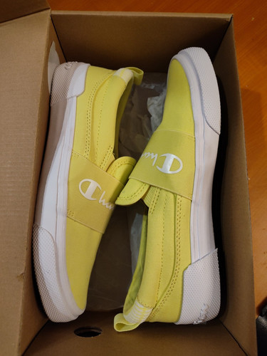 Champion Rally Zapatillas Deportivas Sin Cordones Amarillo Neón Informales Streetwear Para Mujer Talla 7.5 - Imagen 1 de 16
