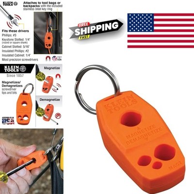 Magnetizer Demagnetizer for Screwdrivers Compact Tool with Stainless Steel Ring