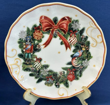 Williams Sonoma TWAS THE NIGHT BEFORE CHRISTMAS Appetizer Plate WREATH