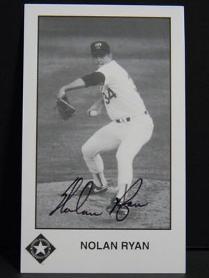 Nolan Ryan Signed 3x5 Card AUTO RANGERS JSA Authenticated HOF Rangers Legend
