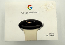 GOOGLE PIXEL WATCH - Chalk Band - Silver Stainless Steel Case- OPEN BOX
