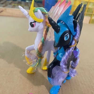 14cm My Little Pony Figures 2Pcs Princess Celestia Nightmare Moon