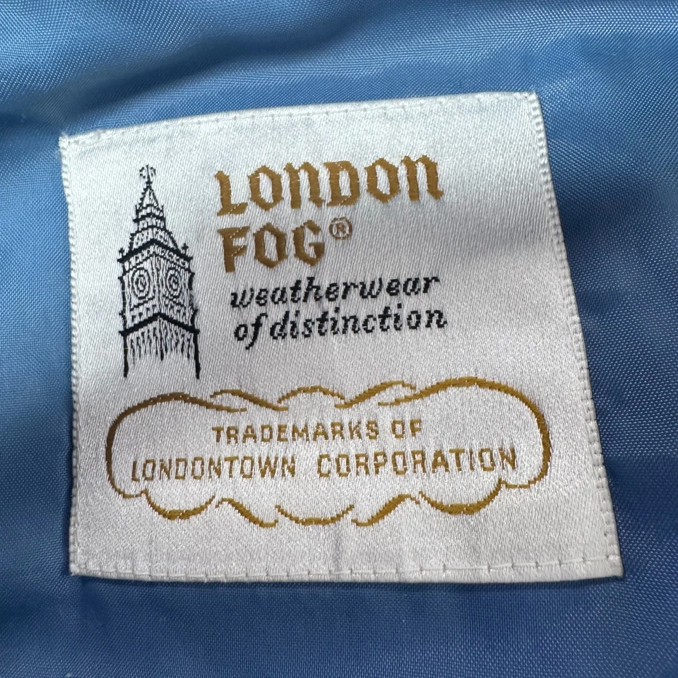 Abrigo de lluvia vintage London Fog Trench chaqueta faro para mujer - talla L azul Foto 2 de 4