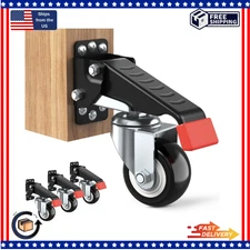 Retractable Heavy Duty Casters Kit 660 Lbs Capacity for Workbench Table Tool Box