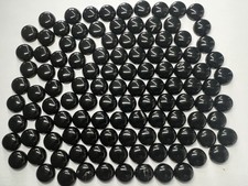 915 cts Slightly Imperfect Round Cabochon Lot 114 Pcs Black Onyx 14 mm