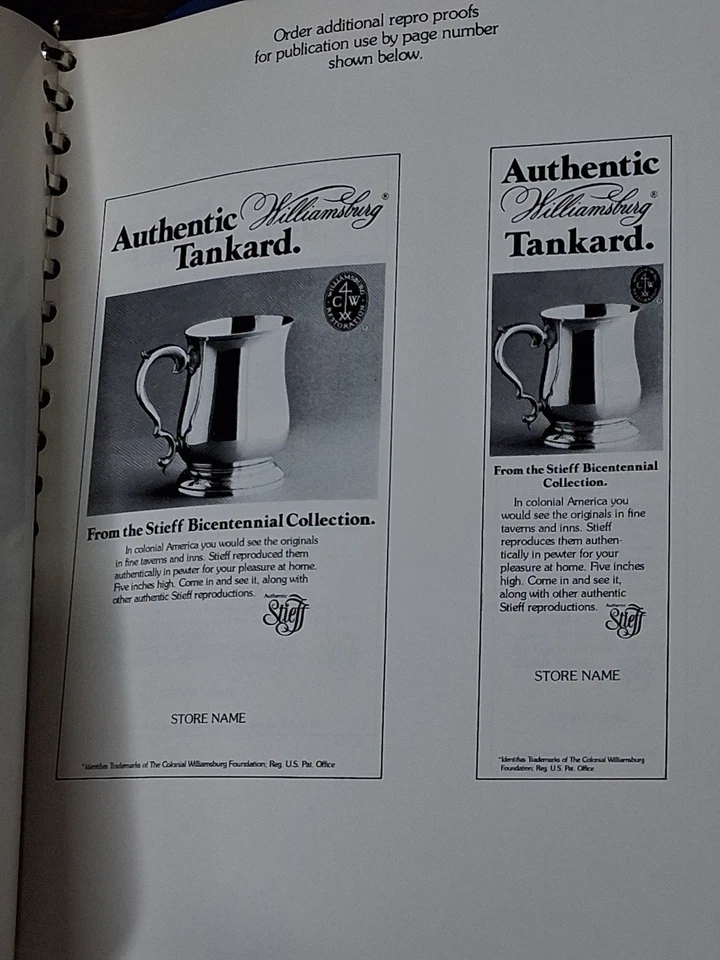 Catálogo de peltre Stieff y hojas de referencia comercial cubiertos Holloware años 60 70 Foto 3 de 4