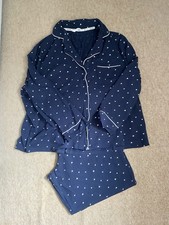 Tu Navy Traditional Ladies Pyjamas Size Large - Post Next Day