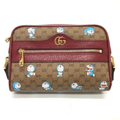 GUCCI GG Supreme Doraemon x GUCCI Bag Shoulder Bag Brown/Gold