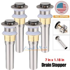 Pop-Up Drain Vessel Sink Waste Bathroom Basin Stopper Polished Chrome