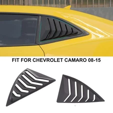 2X Rear Side Window Blind Quarter Louver Cover Trim Kit for Chevy Camaro 2008-15